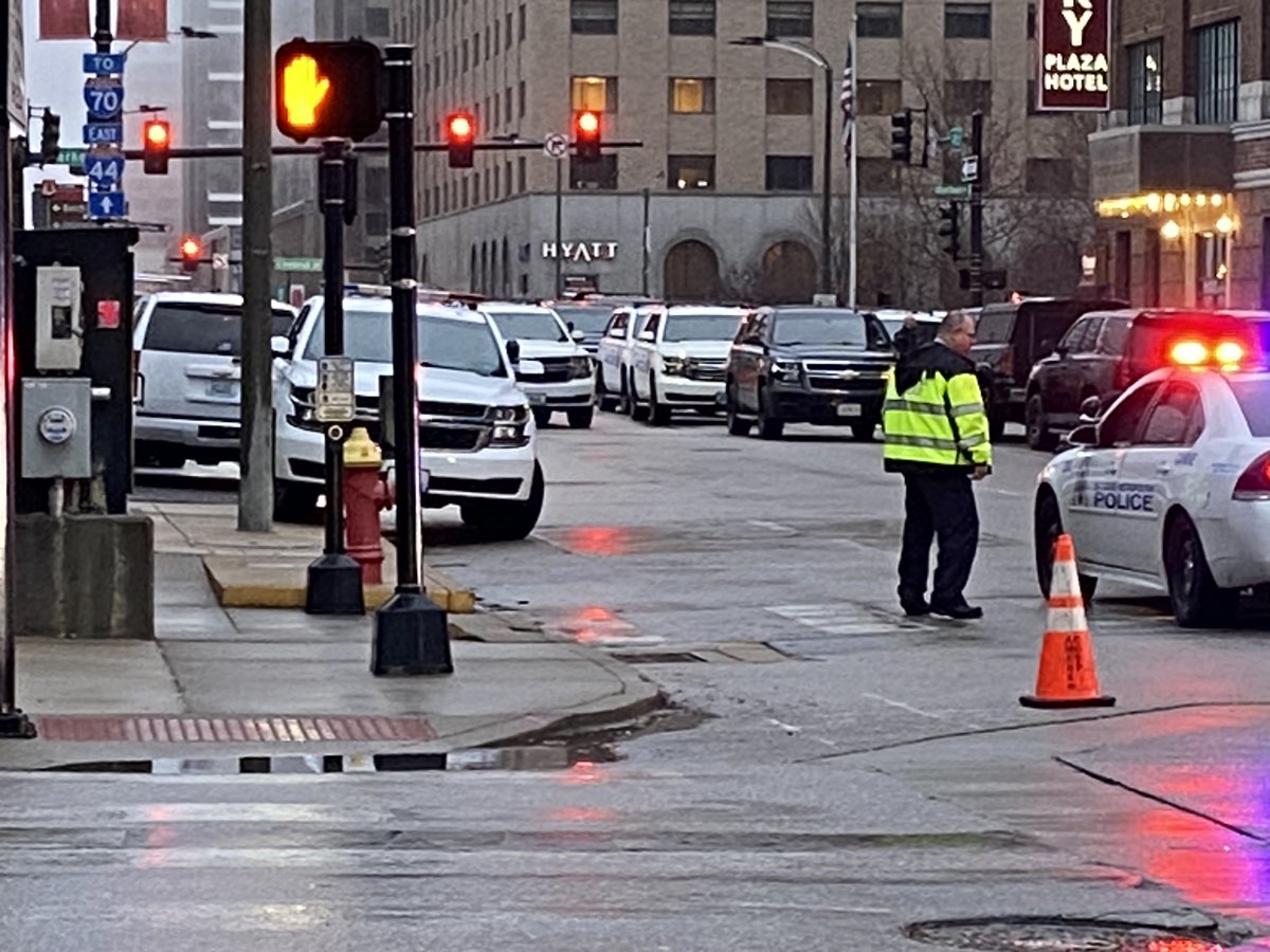 There is an ongoing hostage situation in downtown St. Louis. Police are surrounding the Drury Plaza Hotel. Officers say a man is armed inside. The situation also involves a woman and children. Police say the man has PTSD.