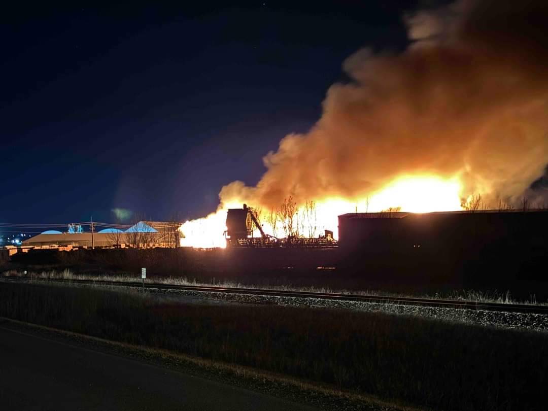 From Pennington County Sheriff' Office: Timber West Products on Old Folsom Road is on fire. Multiple building are burning. Several fire departments are on scene or en route
