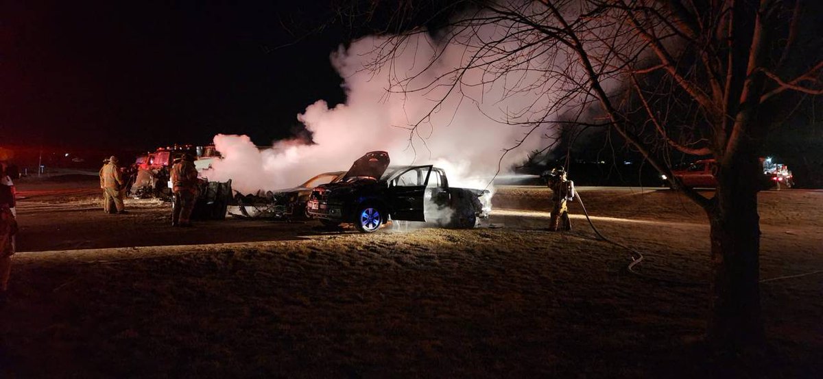 Grant County Firefighters responded to multiple vehicle fires in two different towns