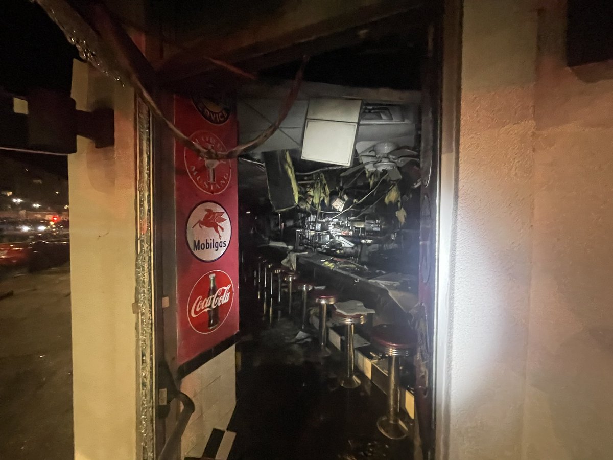 Fire strikes the Palace Grill 1408 west Madison across from Chicago 911 center. Interior damage extensive but no injuries. Cause under investigation. Business established in 1938