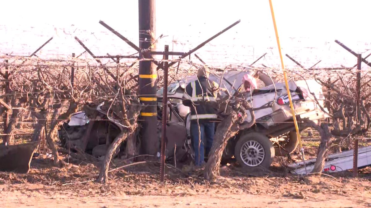 One person died in a single-vehicle crash near Kingsburg Tuesday morning. CHP says two people were in the vehicle and the passenger was ejected