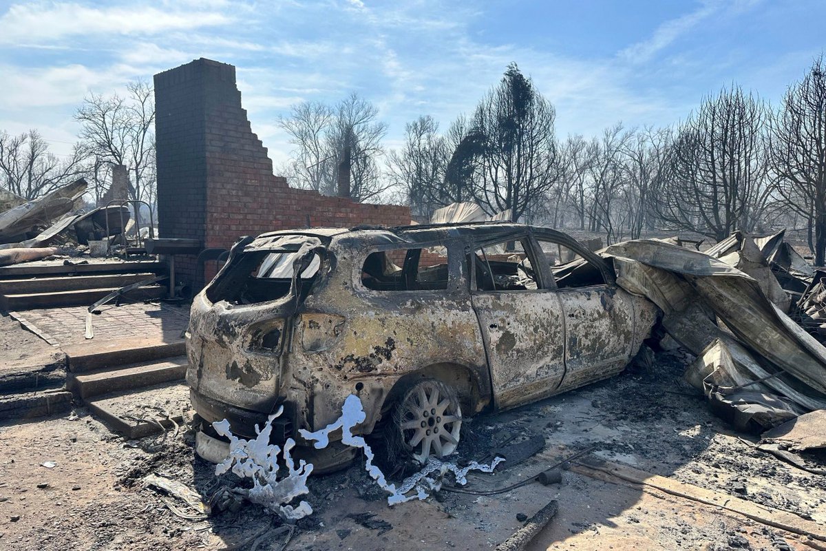 A cluster of wildfires scorched through the Texas Panhandle. Known as the Smokehouse Creek Fire, the largest blaze including a blaze expanded to more than 1,300 square miles and jumped into parts of neighboring Oklahoma