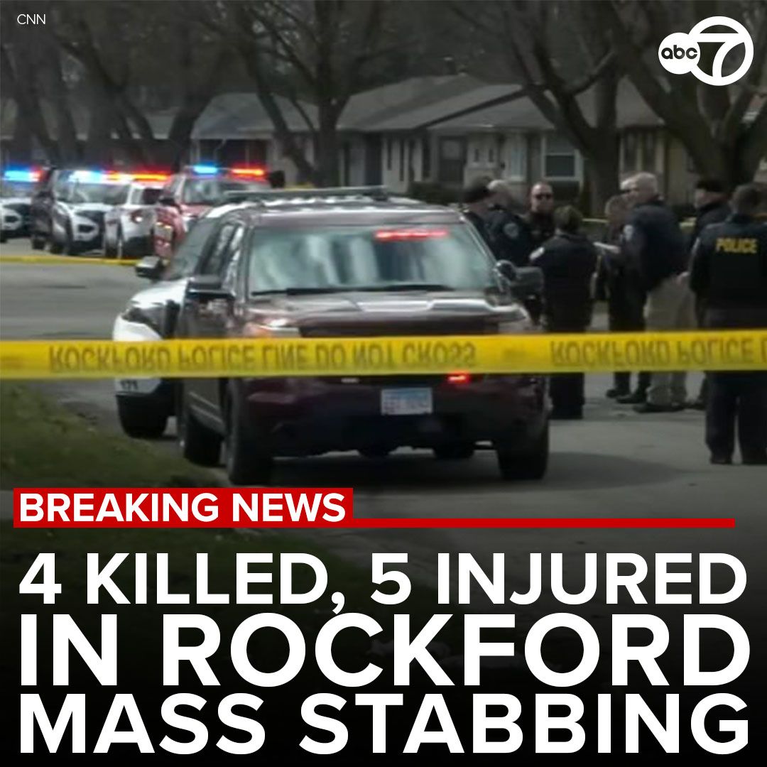 4 killed, 5 injured in Rockford stabbing attack, police say; suspect in custody