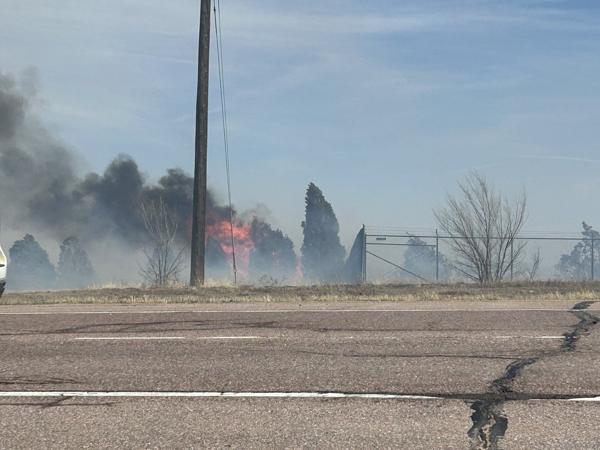 According to an update from Fort Carson officials, approximately 10 acres have been impacted by the fire burning on post and pre-evacuation orders are in place within Dakota Ridge housing area as a precaution. Highway 115 near Fort Carson is closed: