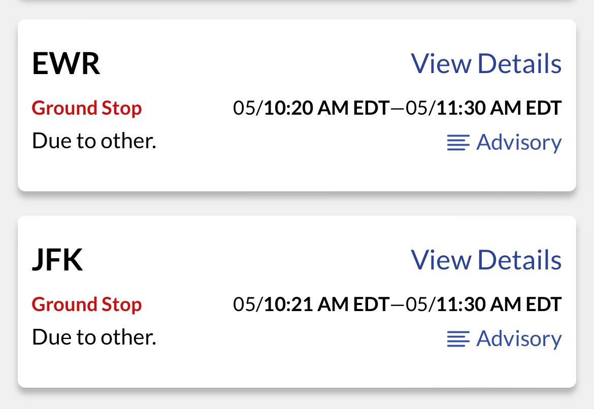 Ground stops issued for Newark and JFK airports following the 4.8 magnitude earthquake in the area