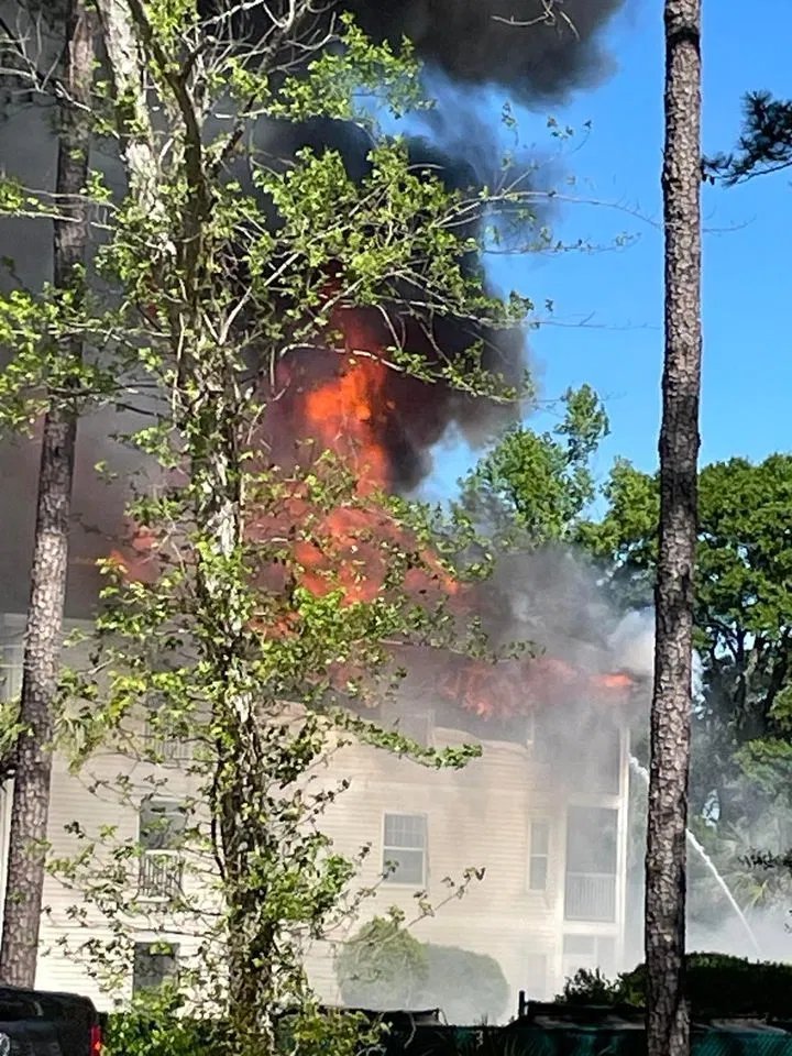 No injuries were reported though 3 apartments have  heavy fire damage and 6  others have some fire or water damage  for the photos, Robin Horne