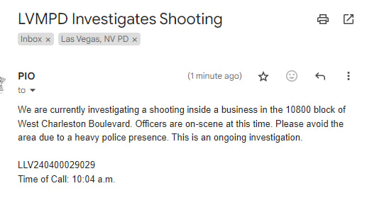 Las Vegas,NV - Report of Multi Victim Shooting at a Mid Rise Office Bldg - Reported suspect barricaded. FD/EMS in staging BreakingLas Vegas police responding to a shooting with multiple victims at a business