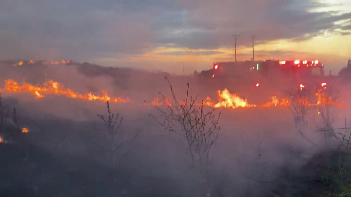 A brush fire has been contained, just south of the Bena Landfill in  northeast Bakersfield