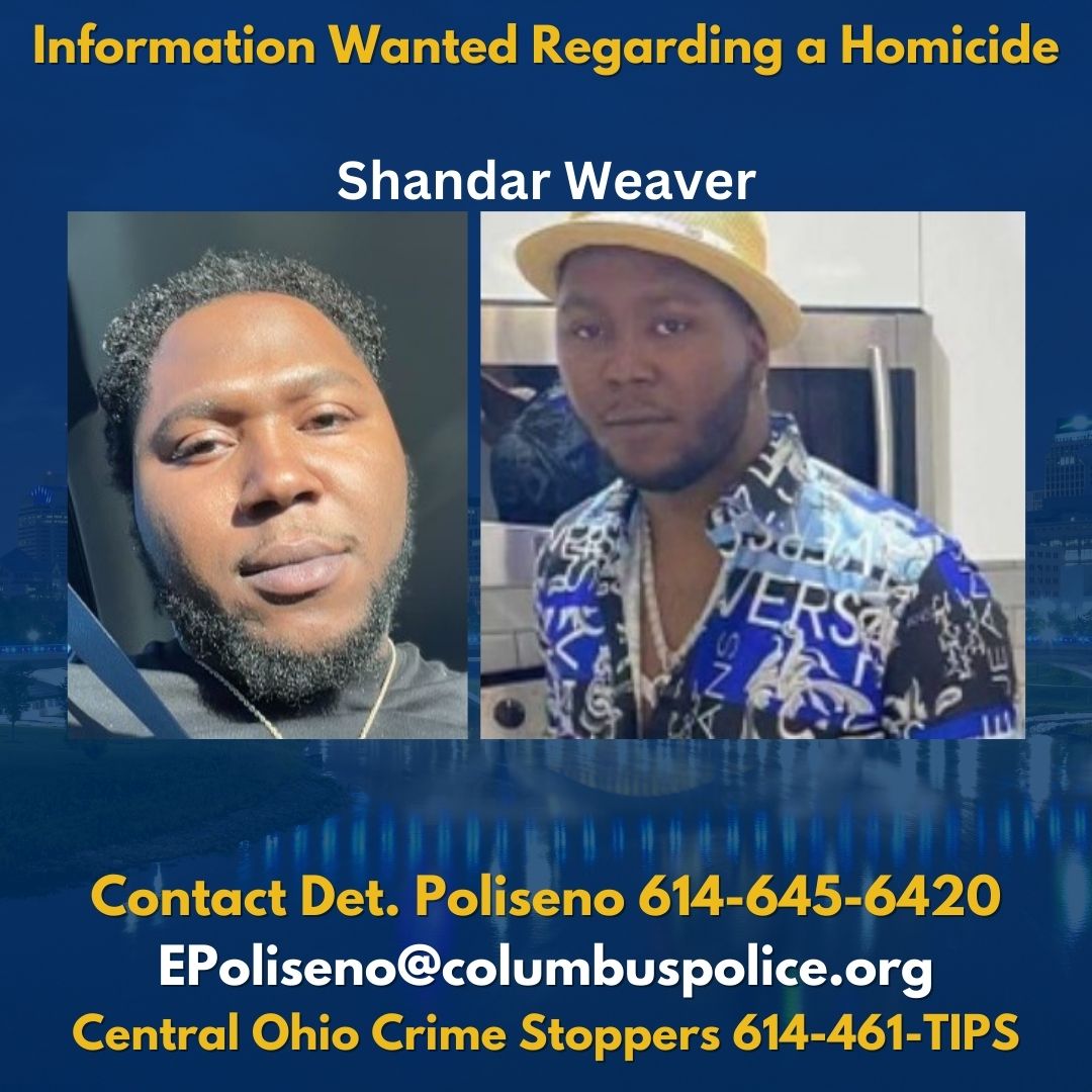 Officers responded to 3000 blk of E. Main St.  Officers located Shandar Weaver inside the vehicle, suffering from a gunshot wound. Mr. Weaver was transported to the hospital and was later pronounced deceased.