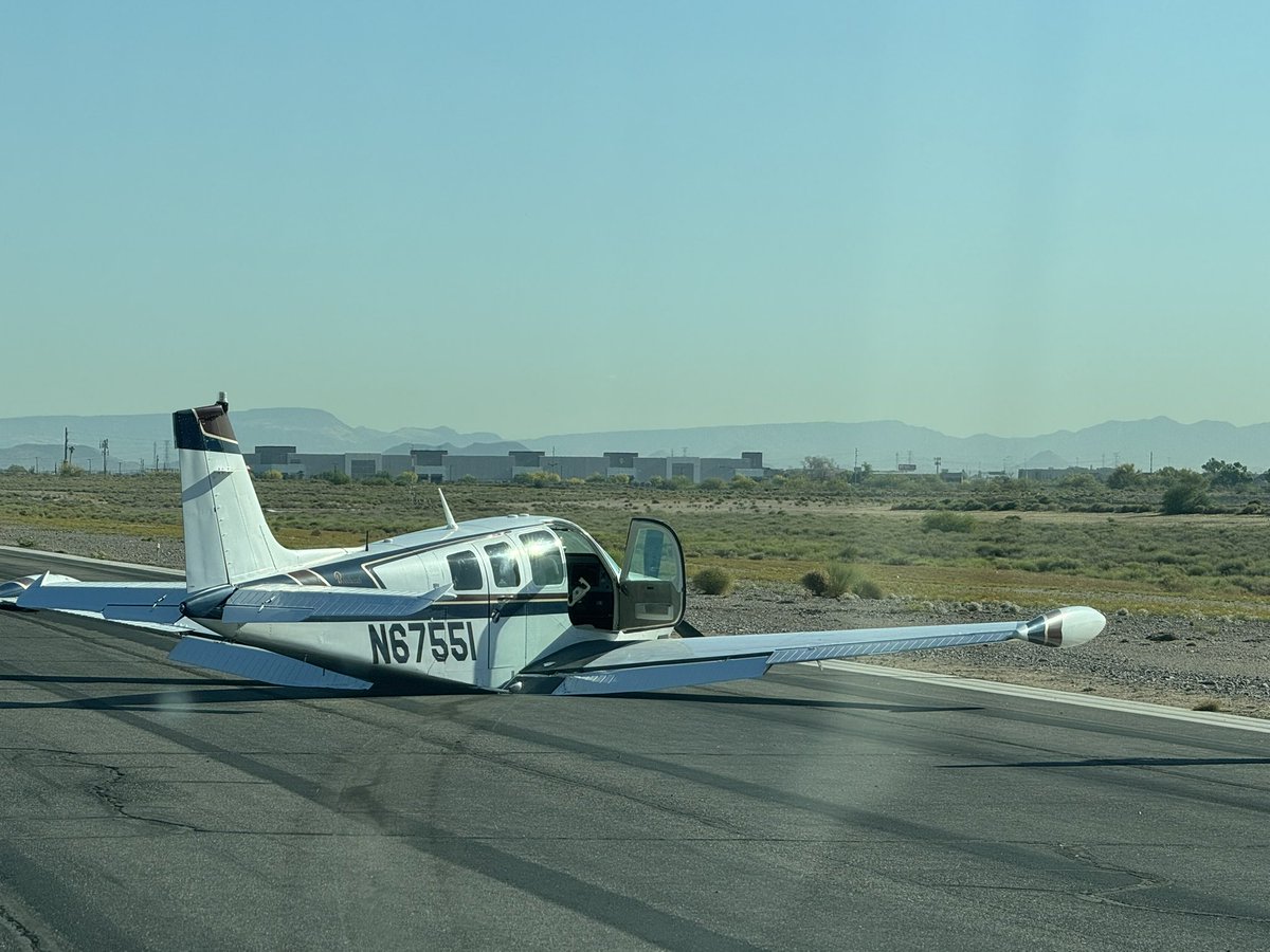 Glendale and @PeoriaFire crews responded to a reported fuel spill at Glendale Municipal Airport. When they arrived they found a plane that had belly landed due to an issue with landing gear deployment. Fortunately nobody was injured and there was no emergency