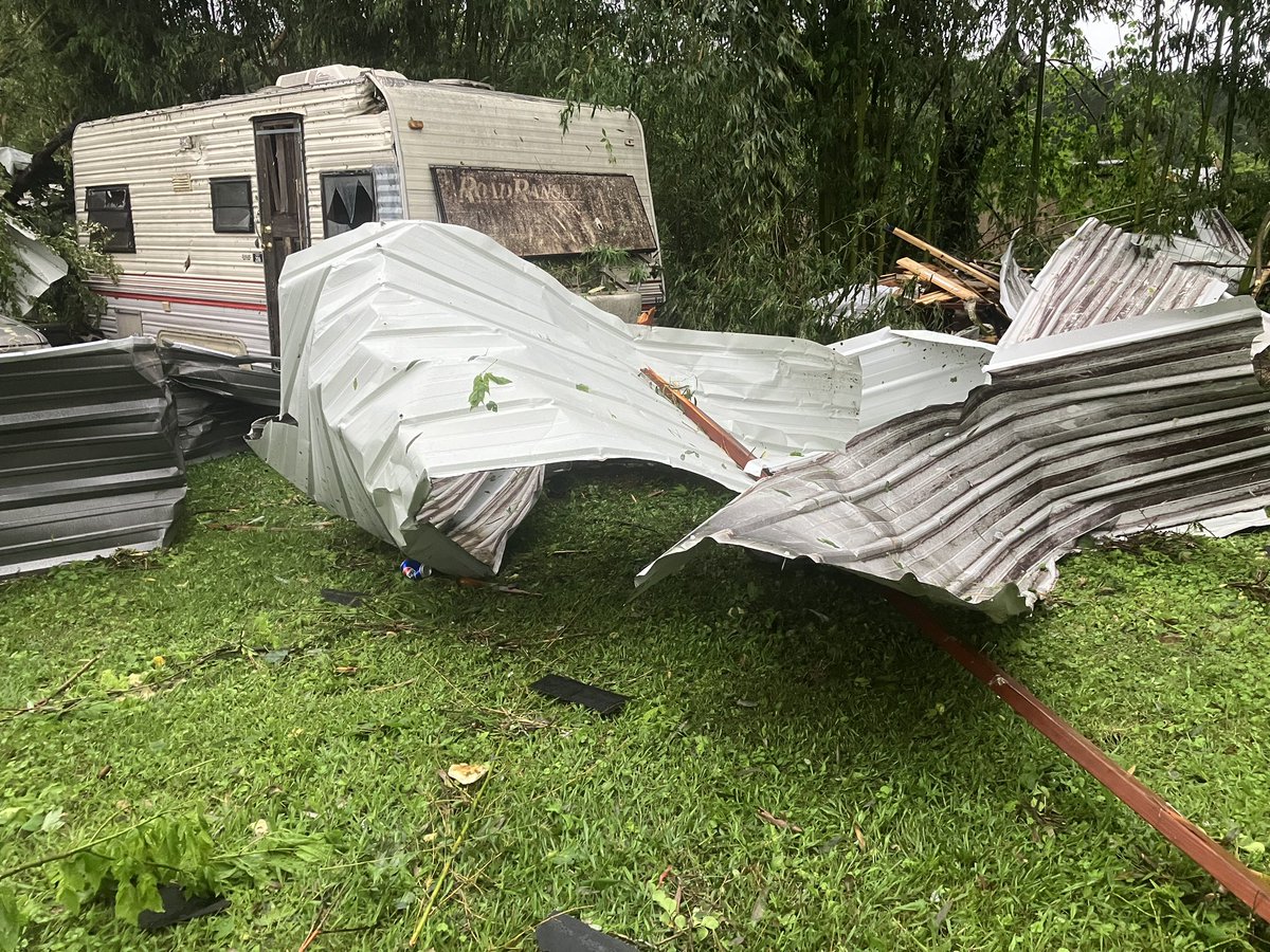 Significant storm damage on Ellington Road at Old Hwy 5 in Ellijay.