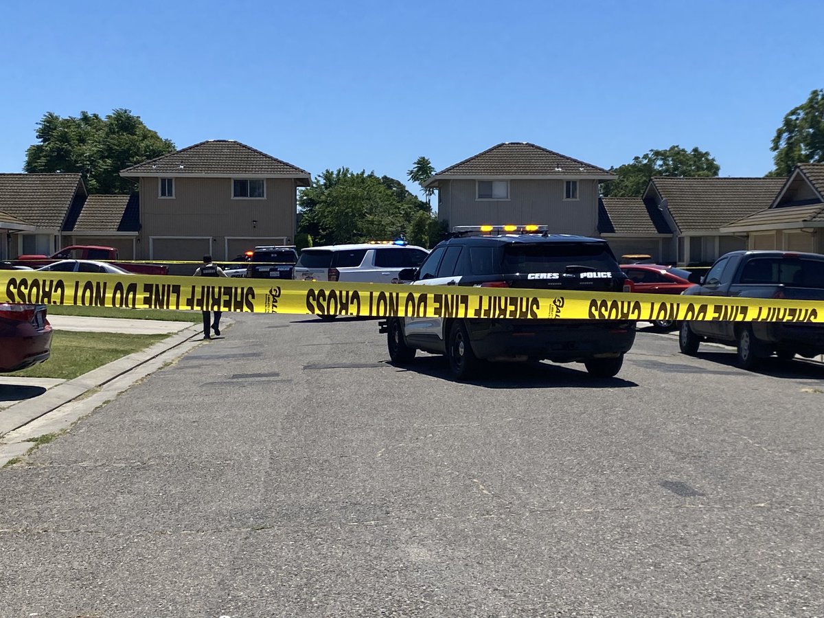 Officials tell a Ceres Police officer is hurt after being allegedly stabbed by a suspect on Dirk Court this afternoon.  suspect in the stabbing was shot. No word on the condition of either the officer or suspect.