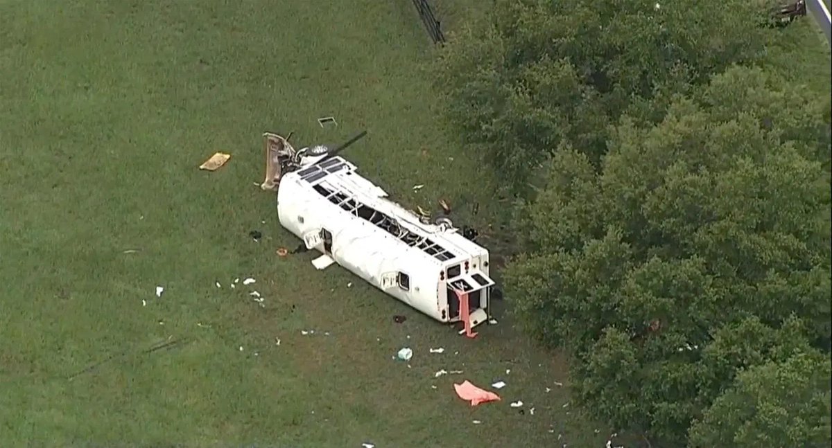 Photos released of the Florida bus crash that killed at least 8 migrant farm workers and left more than 40 injured