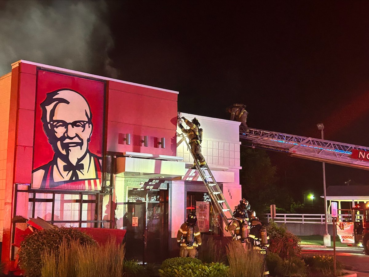 Investigators are looking into the cause of a fire at a KFC near Sheridan and Westfield roads in Noblesville early Thursday. No injuries were reported. Noblesville Fire Dept