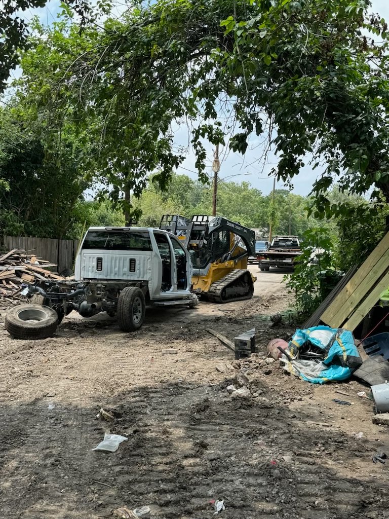 Auto Theft investigators recovered 7 vehicles stripped down to their core. Officers used a skid steer to pull them out of a heavily wooded lot in the 7300 block of Parkes St. on Tuesday (June 4). The investigation is active