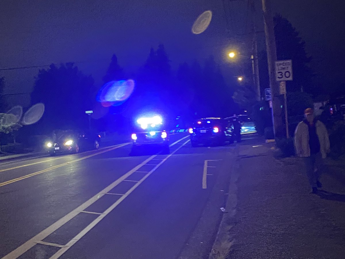 This was where a pursuit ended in Everett.  Witnesses say the suspects were being chased from the Seattle area following the death of a teen due to violence there.