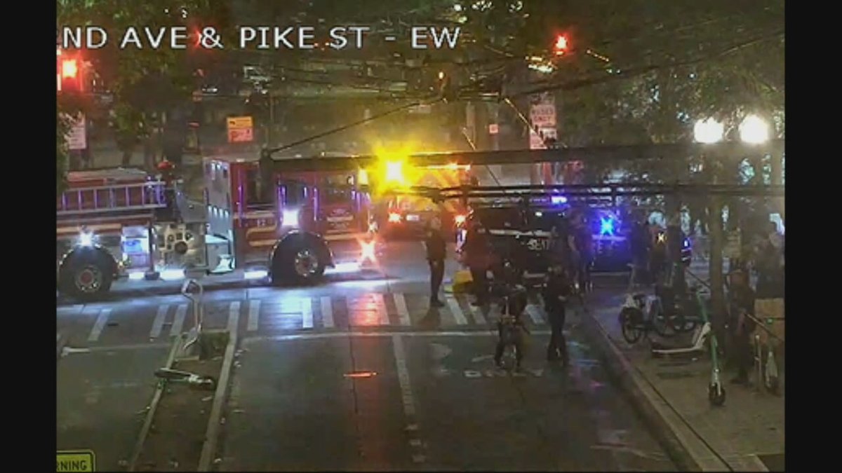 Two people were shot at 3rd and Pike overnight. No suspect in custody