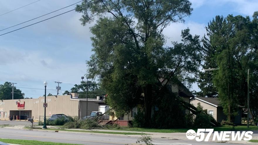 After a storm survey, the National Weather Service confirmed a brief tornado hit the south side of Elkhart west of U.S. 33