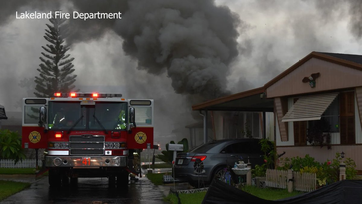 'Like an explosion': Lakeland mobile home struck by lightning, catches fire