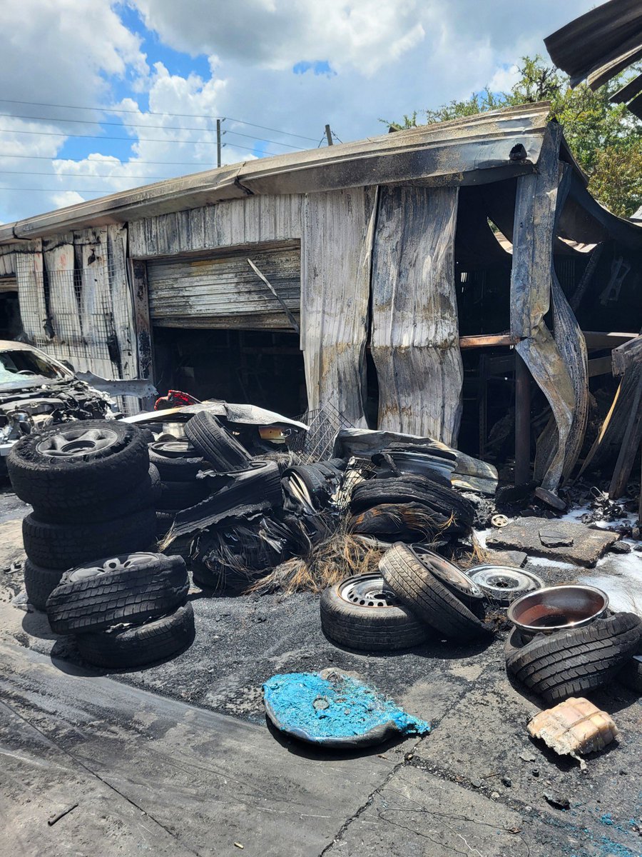 Crews responded to a Working Building Fire on the 2600 Block of Overland Rd. Black smoke showing on arrival with 50% of the building involved and propane tanks. State Fire Marshal is investigating the cause of the fire. No injuries reported