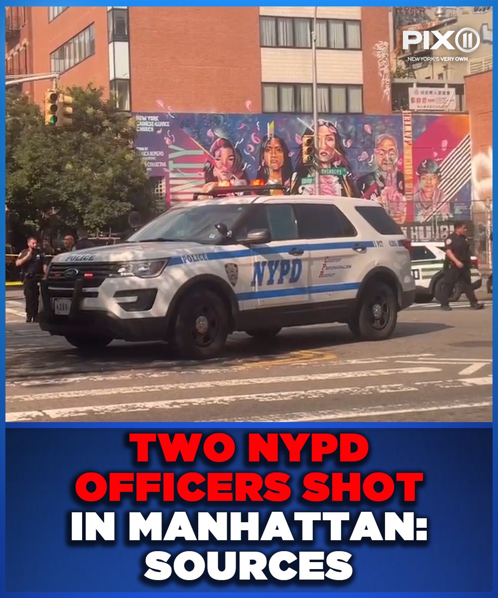 Two NYPD officers were shot in Lower Manhattan, according to police sources