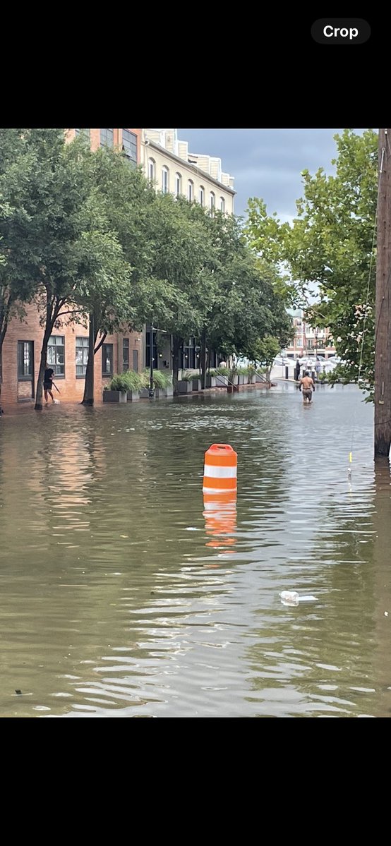 This man just finished swimming in the middle of Thames Street in Fells Point