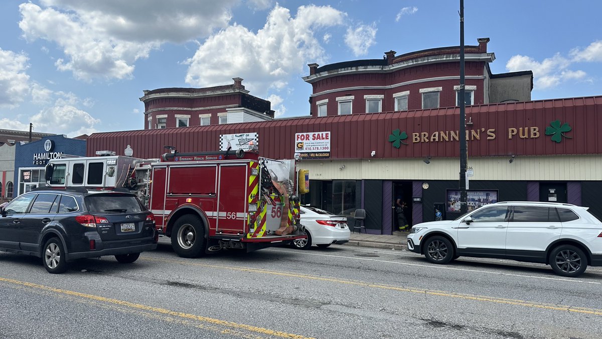 Firefighters fighting a building fire in northeast Baltimore. @ElectRyanDorsey (Harford-Echodale - Perring Parkway, Baltimore)