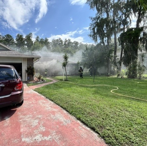 5 people were displaced and being put in touch with Red Cross, no transports reported. Traffic on S. Lake Orlando Pkwy is affected. HouseFire Firefighters extinguished a housefire on the 3900 block of S Lake Orlando Pkwy.