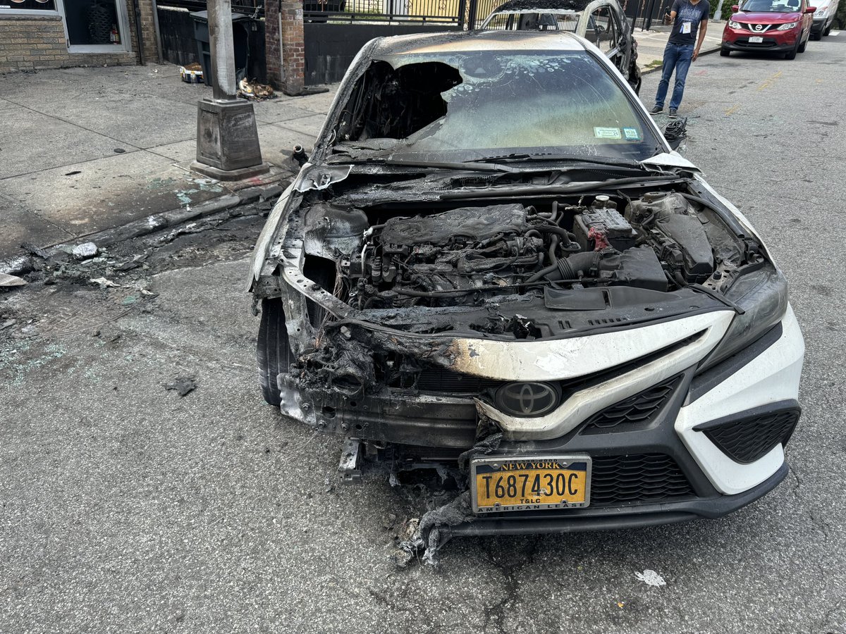 FDNY Fire Marshals are on scene investigating after a man set at least 6 cars on fire overnight in the Soundview section of the Bronx. Amadu Bah in the first picture says he lost the car he relied on to use for work, and to drive his family around