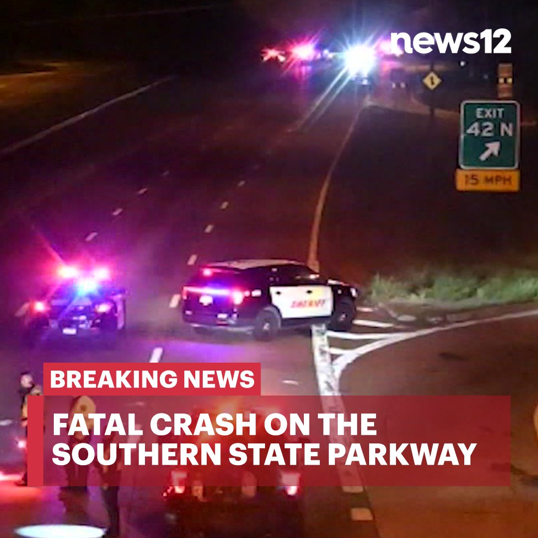 One person has died in a wrong-way crash on the Southern State Parkway near Exit 42, police say