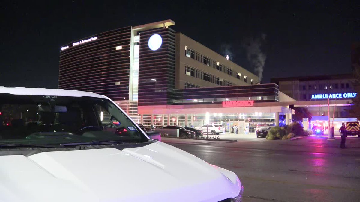 Dozens of police officers are waiting outside Methodist Hospital, where an officer who was seriously injured was taken. The other 2 injured officers were taken to Baylor