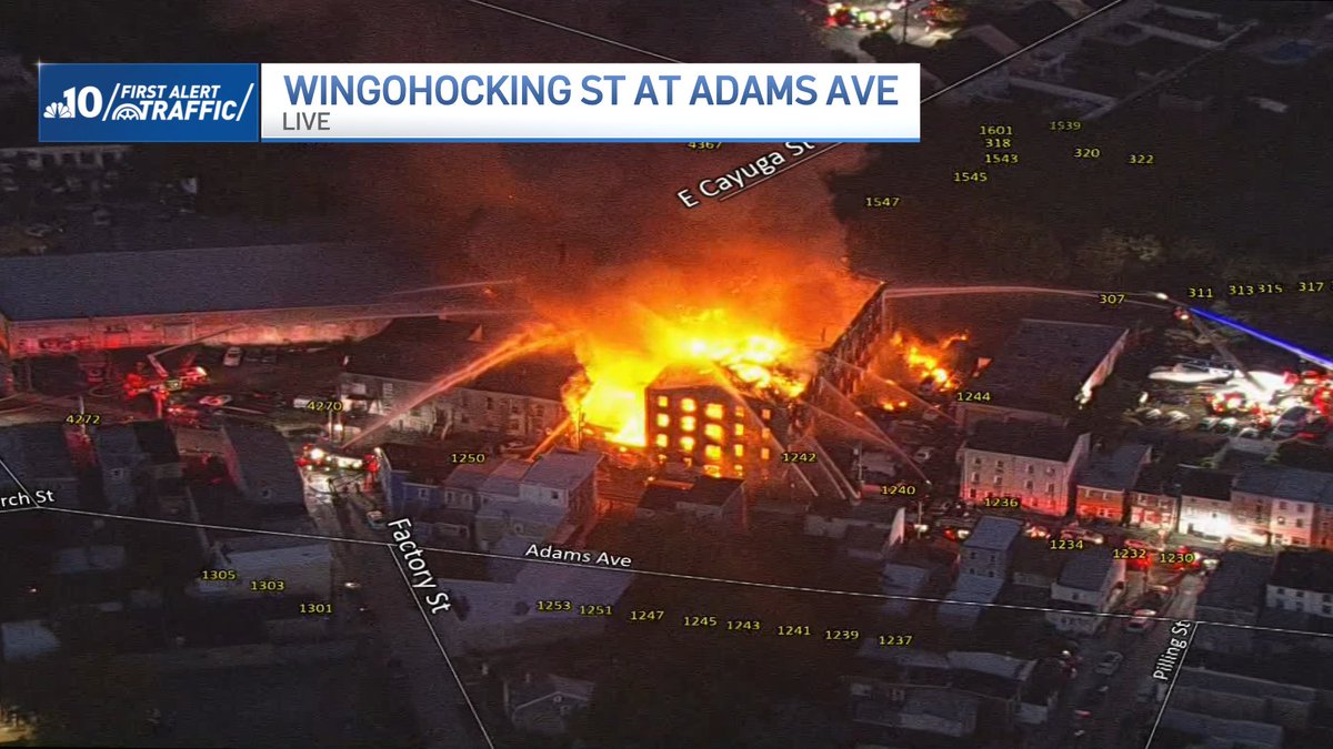 Several road closures near the building fire in Frankford - at Adams Ave and Wingohocking St