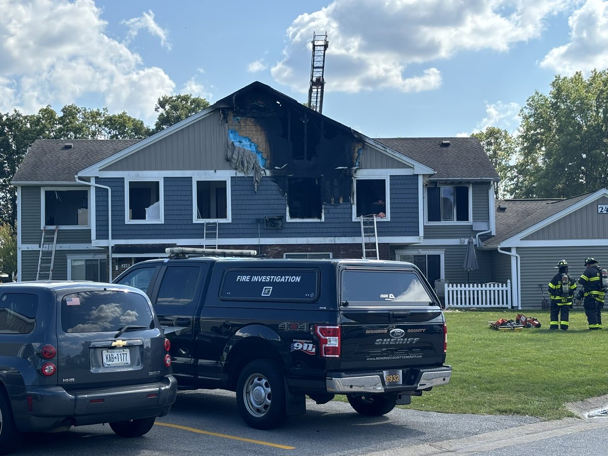 Apartment fire on Myrtlewood Drive in Henrietta. Still waiting for information on injuries and possible cause  Crews  from all around the area are on scene