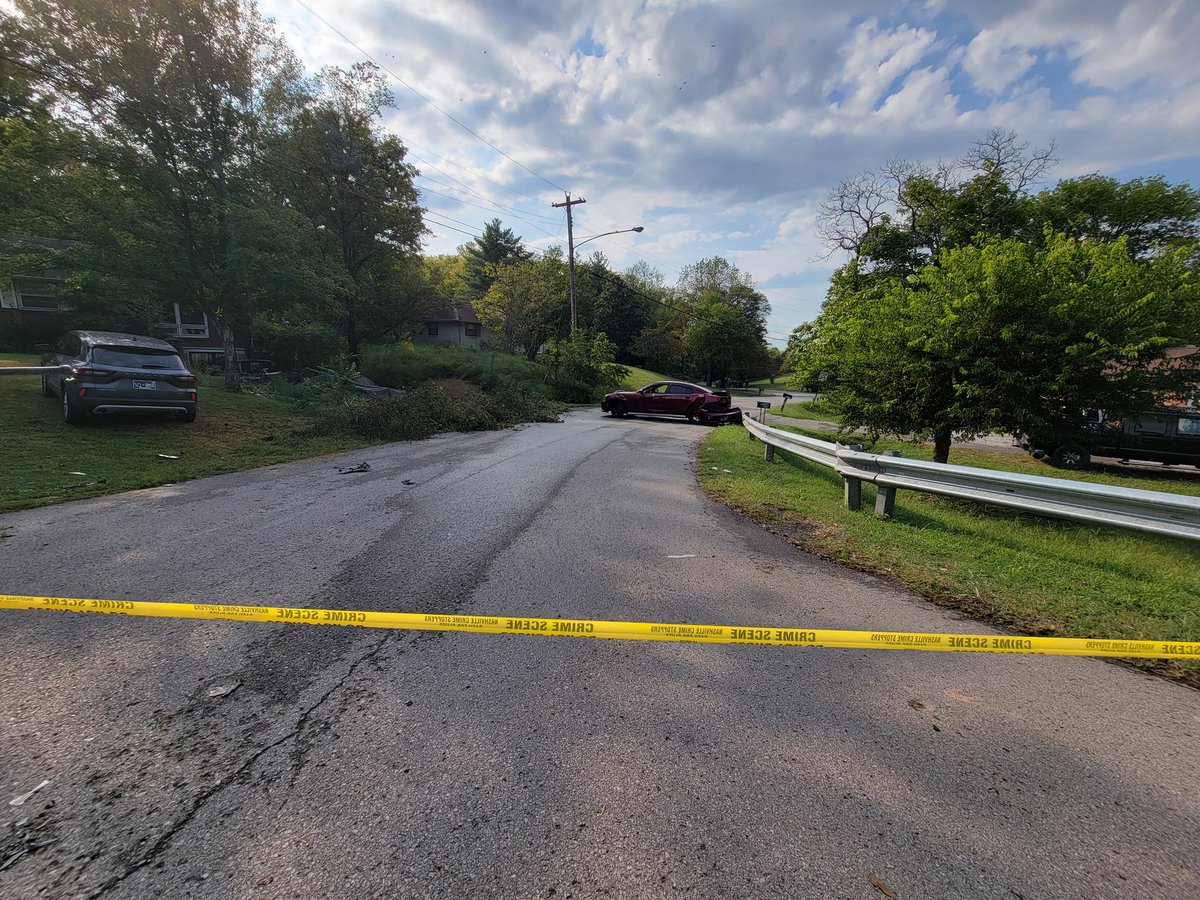 4 apparent juveniles who fled from this Dodge on Patricia Dr after shooting at an MNPD undercover vehicle & an airborne helicopter are in custody. The 4 surrendered after running into a wooded area off Millwood Dr at Murfreesboro Pk