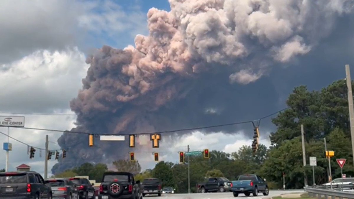 Hazardous plume is rising over Rockdale County as many area residents are evacuating and others are sheltering in place