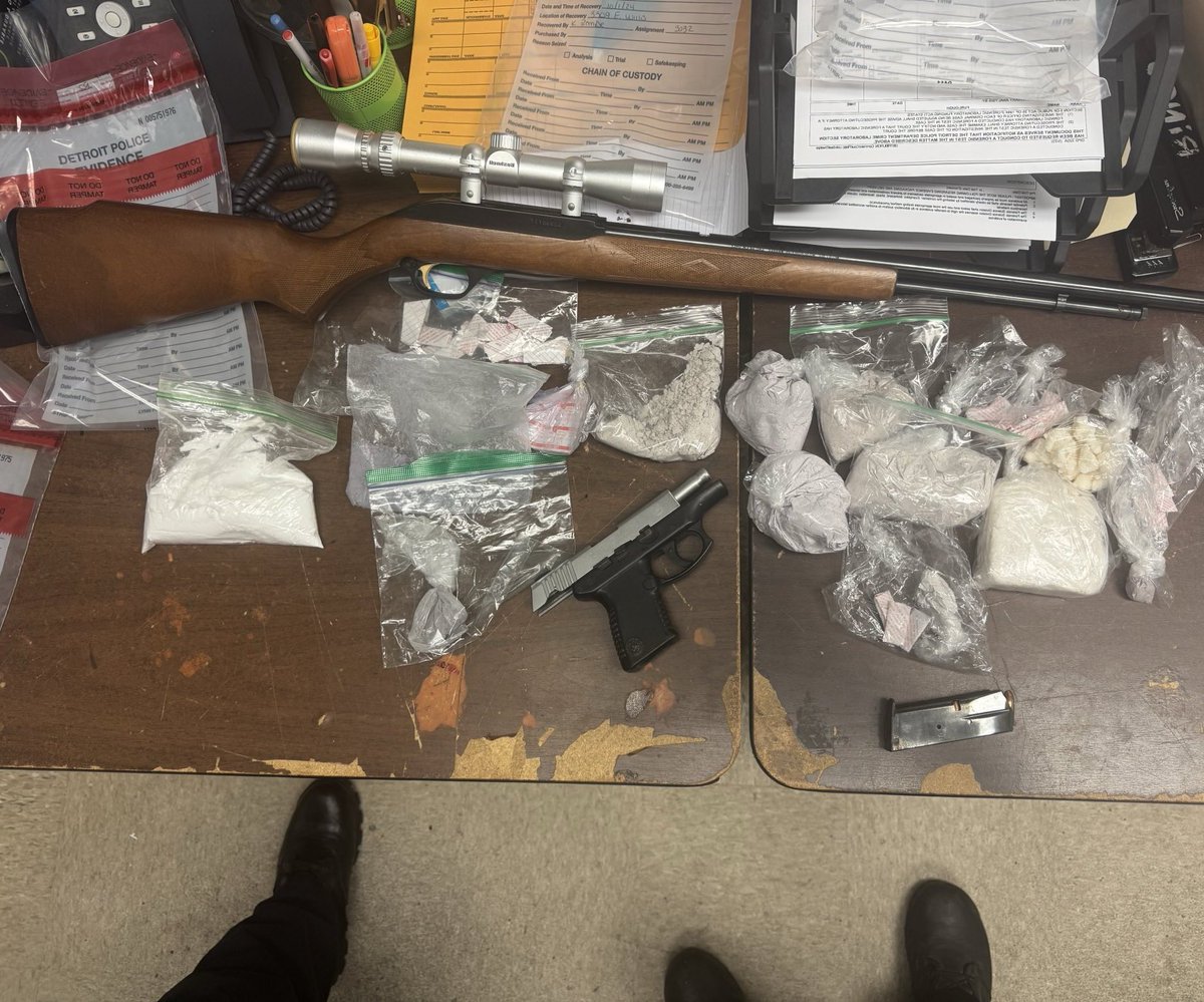 Detroit Police Department Narcotics Enforcement Unit executed a search warrant in the 3300 block of E. Willis St. A second search warrant was also obtained and executed for the adjoining door