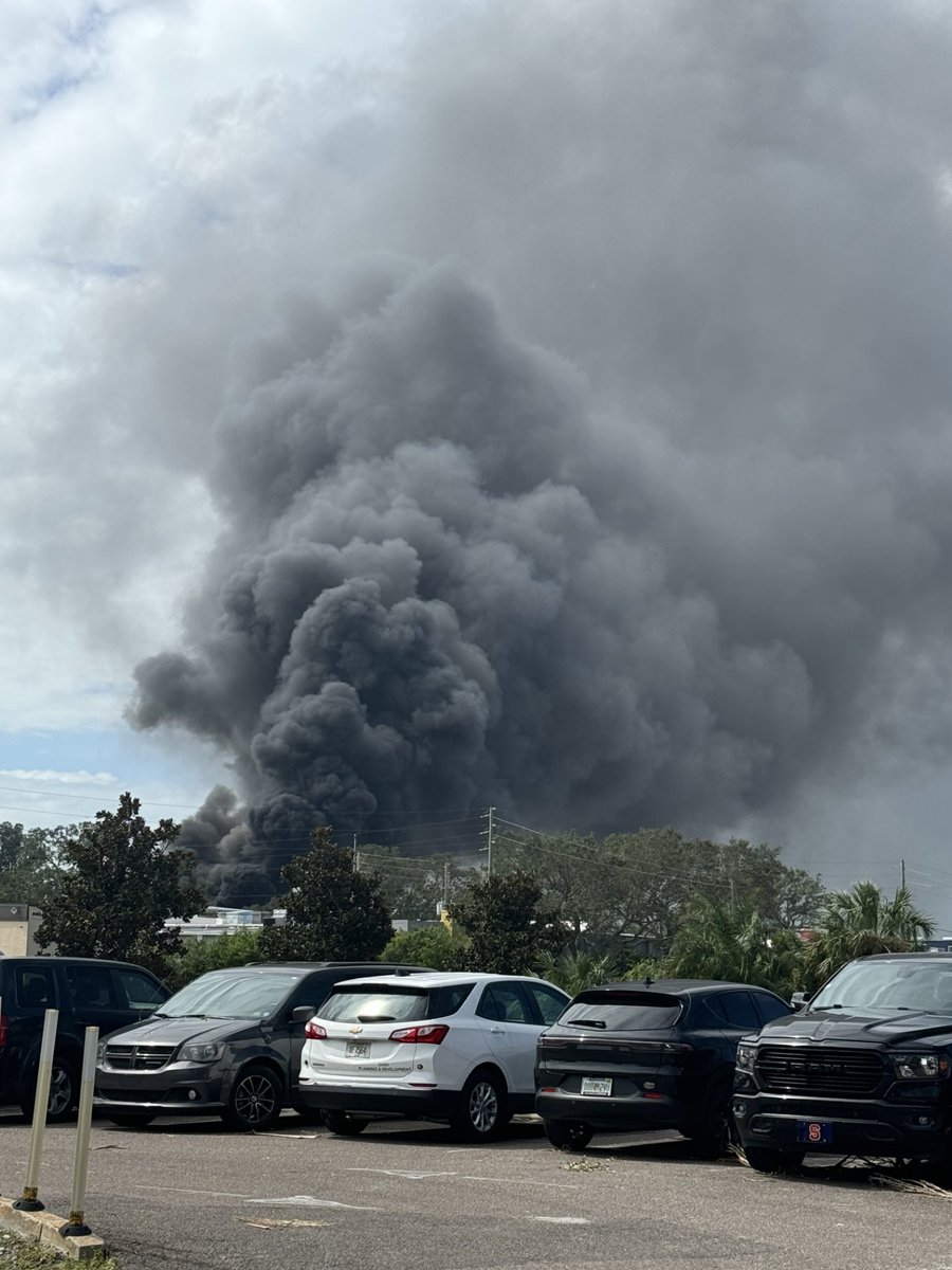 Clearwater Fire & Rescue is on scene of a structure fire on Gentry Drive at a scrap metal recycling business in Clearwater