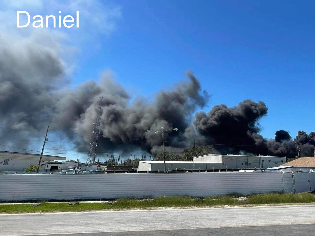 St. Petersburg: Multiple fire units onscene 2550 30th Ave. N., Lester's Auto Salvage for large debris pile burning. Lane blockage on 30th Ave. N. reported