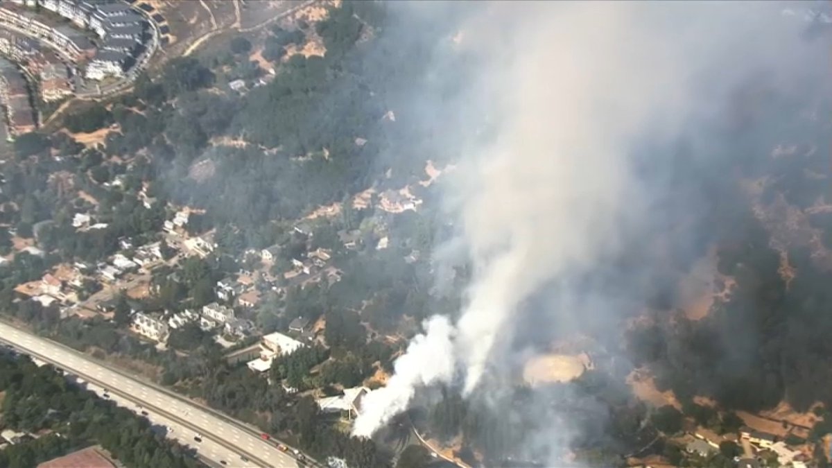 An evacuation order is in place for Campus Drive and Crystal Ridge Court in Oakland as crews continue to battle a three-alarm fire