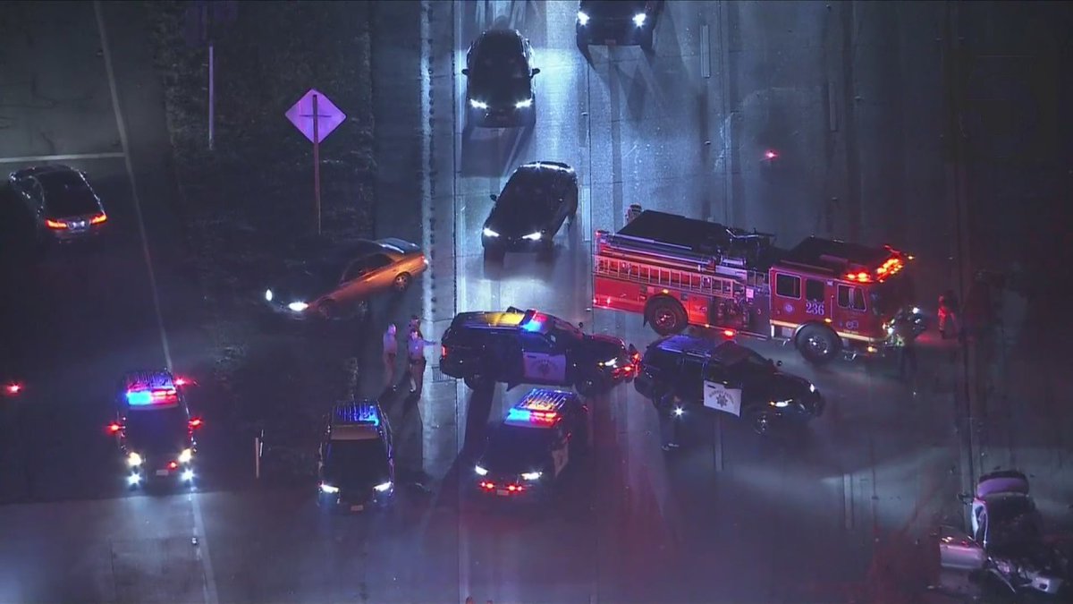 One person has died and another is in critical condition after a possible wrong-way driver caused a multi-vehicle crash on Highway 405 Monday night