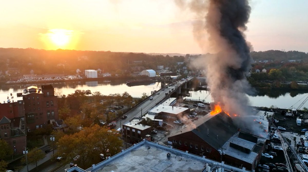 Our drone images capture the sheer scale of the fire in New Haven right now. News 8 is on the scene.