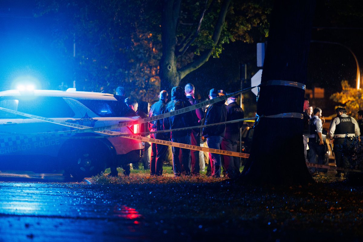 The ATF is on scene.Chicago  Police work the scene where an officer was shot near the 8200 block of South Ingleside Avenue in the Chatham neighborhood Monday evening in Chicago