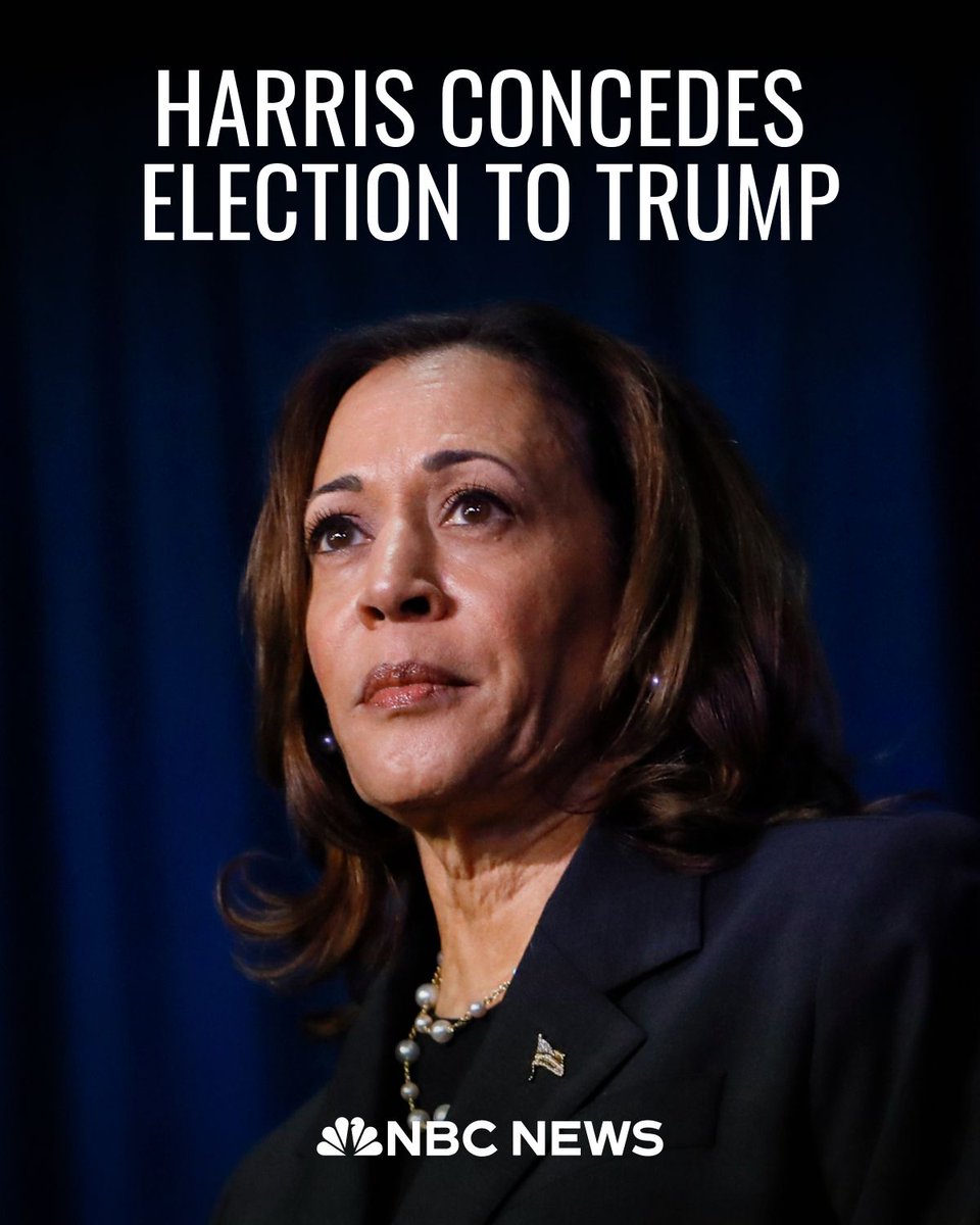 Kamala Harris a appelé le président élu Trump  pour le féliciter d'avoir remporté l'élection présidentielle de 2024, a déclaré un haut conseiller de Harris à NBC News