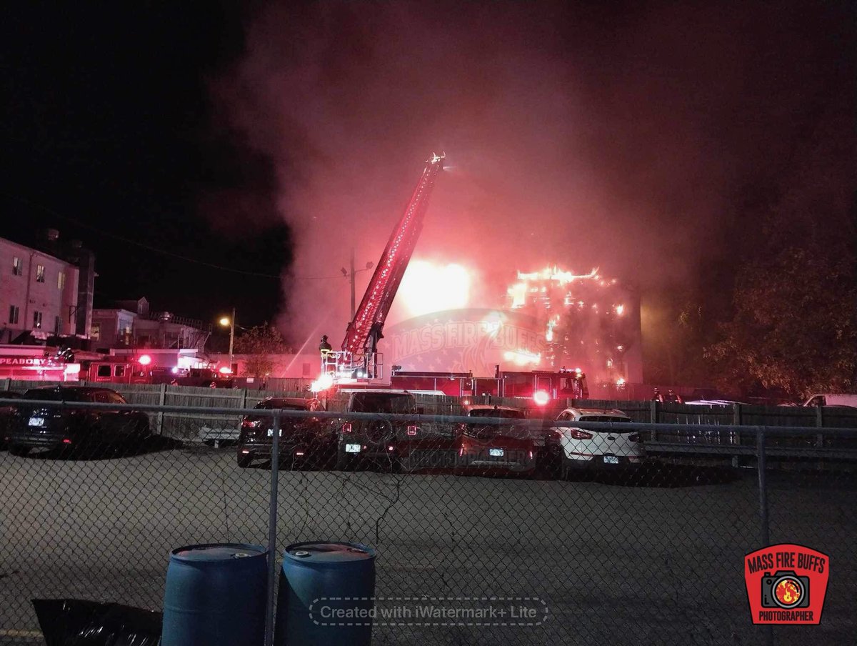 mass fire buffs member 702 Michael  Layhe  on scene of the fire in Peabody ma 100 rear Main Street