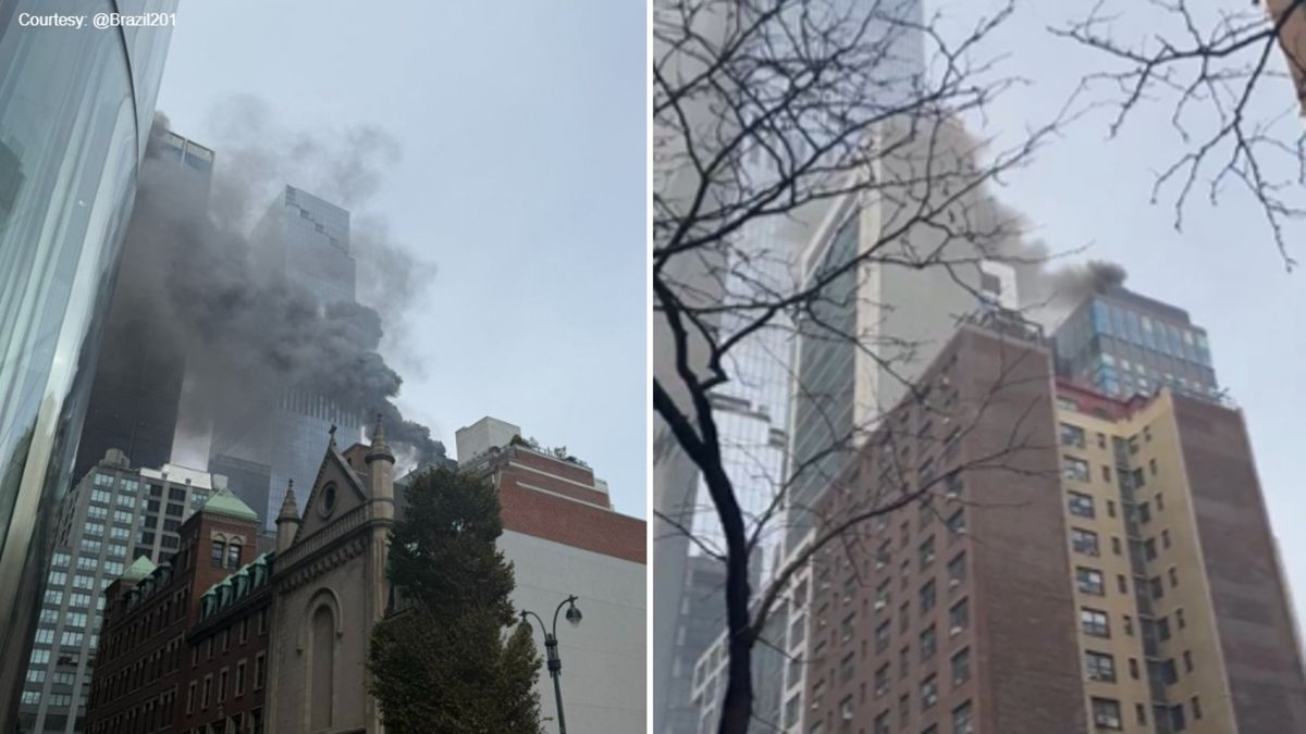 Fire at Manhattan luxury high-rise sends smoke billowing into the skyline