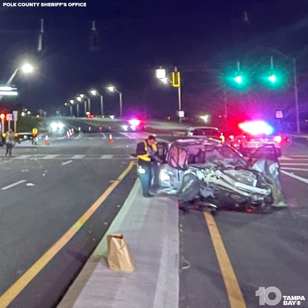 INVESTIGATION UNDERWAY  A 46-year-old man is dead after a crash between a car and a pickup truck Friday night in Winter Haven, according to the Polk County Sheriff's Office. here: