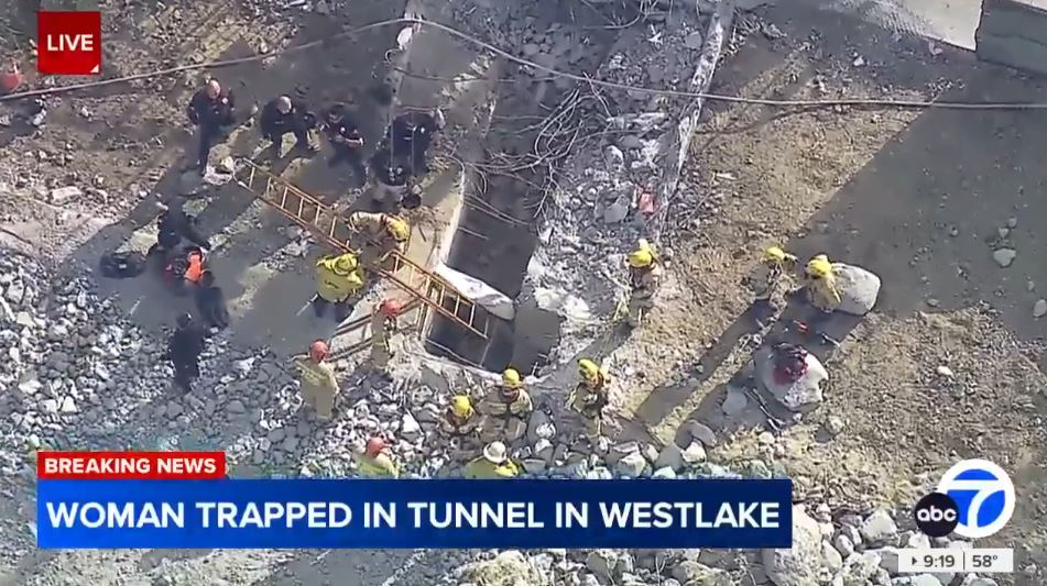 Firefighters race to rescue person trapped in underground tunnel in Westlake District