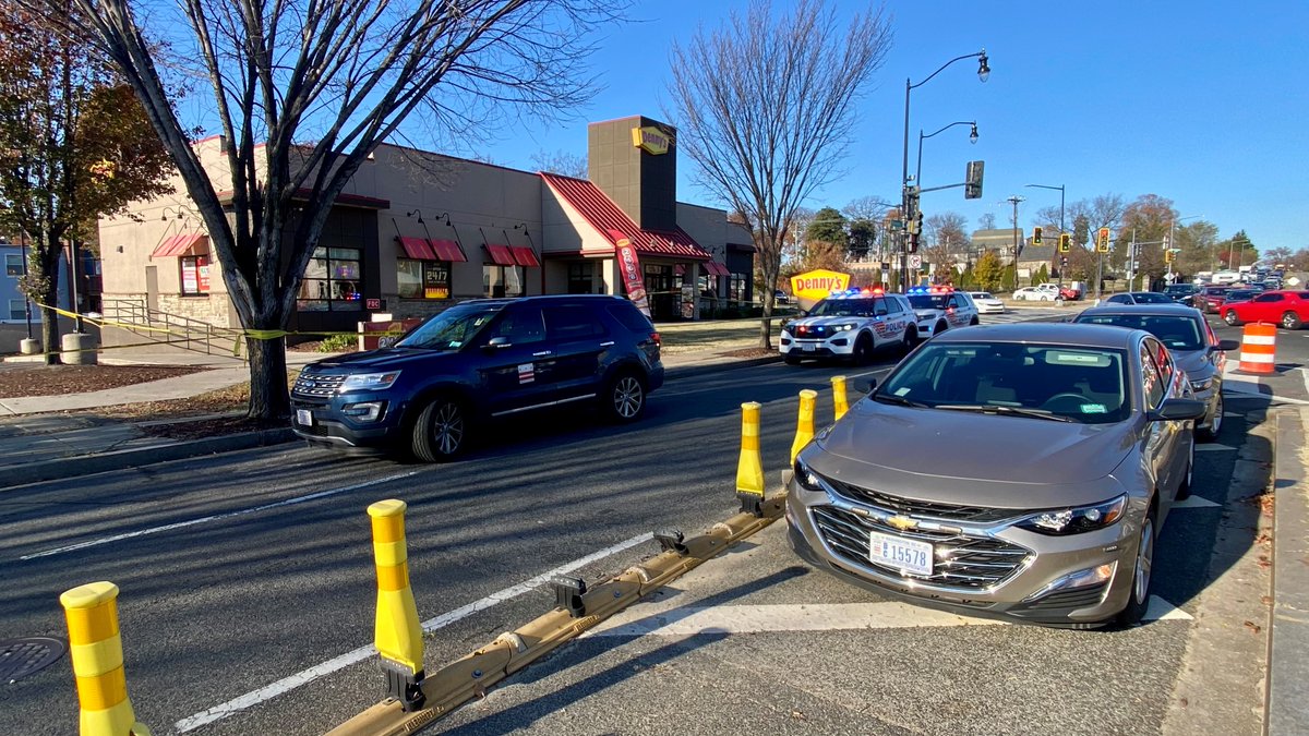 Man shot inside the Denny's on the 1200 block of Bladensburg Rd NE at 10:50am. He was transported to a local hospital and pronounced dead. Lookout for 2 B/M's, early 20's, last seen running on Bladensburg Road towards Benning Road