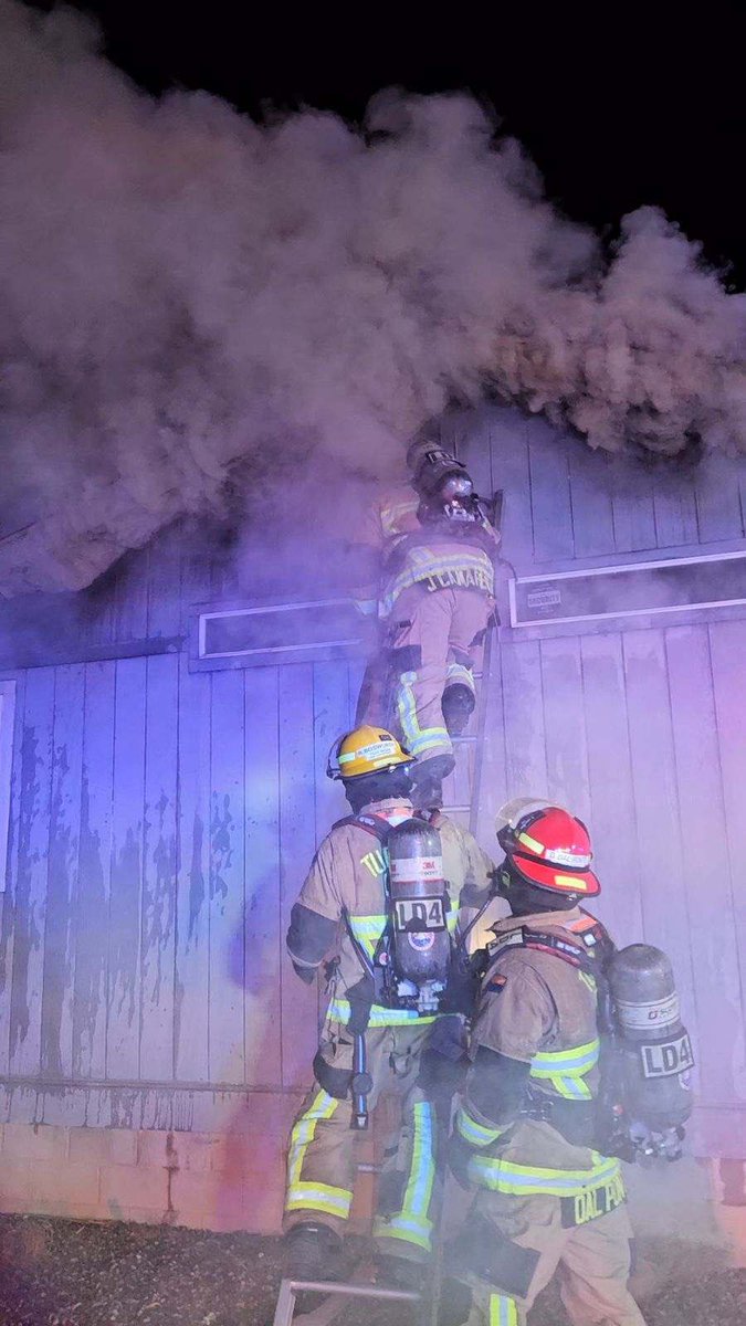 The Tucson Fire Department was dispatched to a fire at 3:51 this morning in the 100 block of North Placita Estrella. Crews arrived six minutes later to find a shed fire that had extended through the attic of a manufactured home. A nearby home was evacuated.