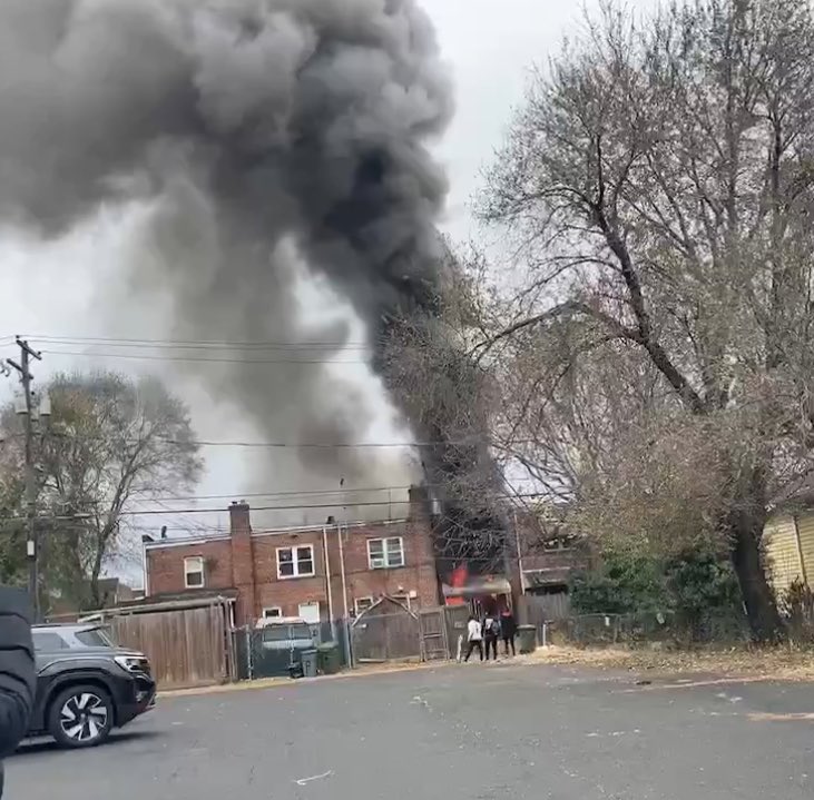 Baltimore  Firefighters are fighting a house fire in South Baltimore